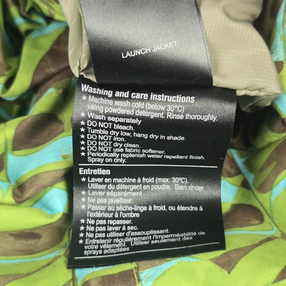 Burton Snowboard Jacket Mens L Green Teal All Over Logo Print Hooded Ski Coat - Picture 8 of 12